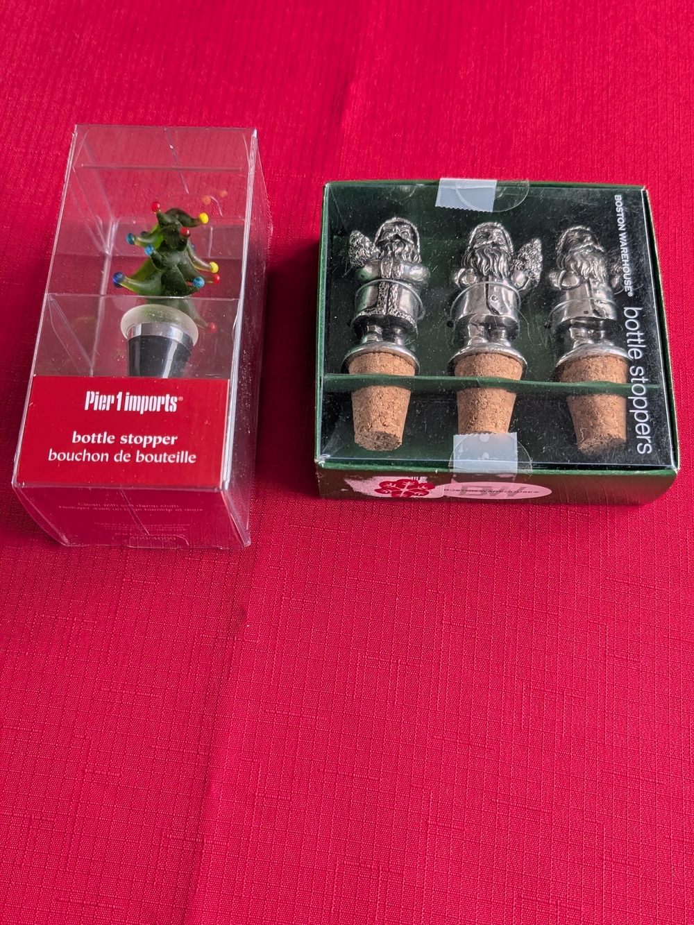 Pier 1 Multicolor Christmas Tree Bottle Stopper